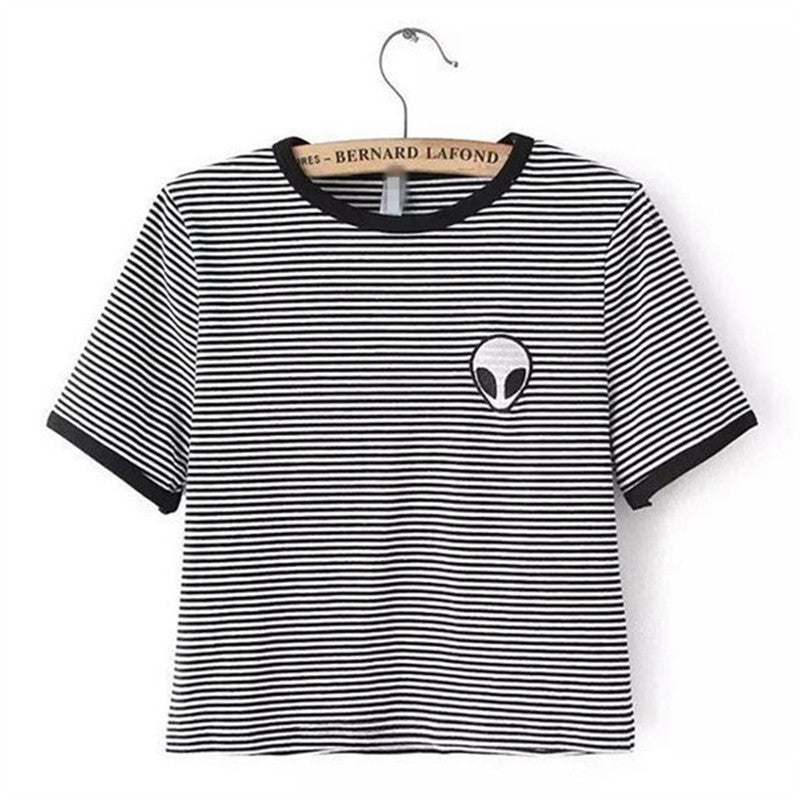 Summer 2016 alien printed clothes T-shirts for women tee shirt femme camisetas poleras de mujer tshirt female t shirts tops