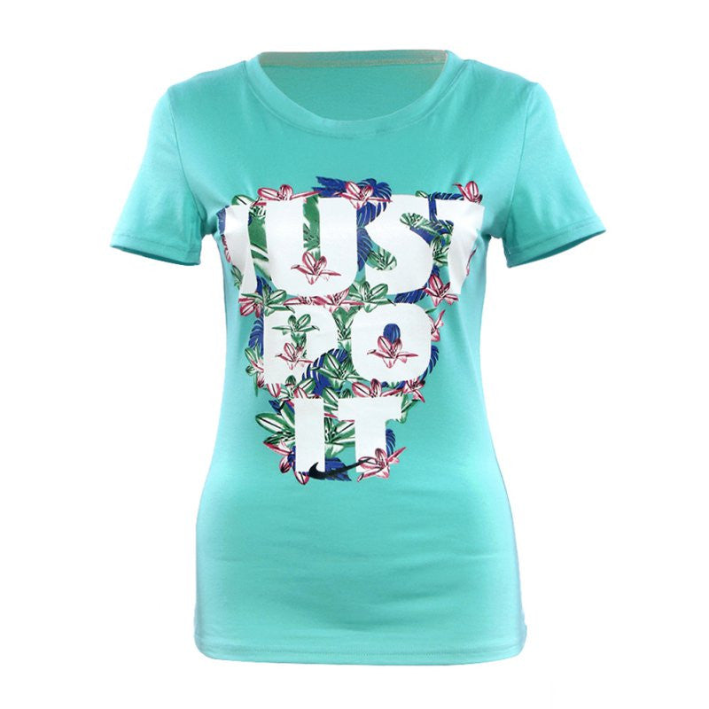 Women Short Sleeve Casual Print Letter Autumn t Shirt Sexy Tops Femmes Tees Cotton White Pink Women's tshirts Clothing