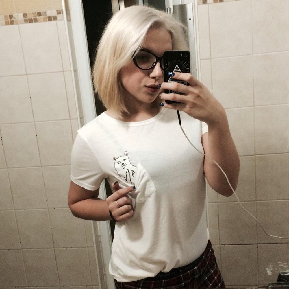 Summer T-shirt Women Casual Lady Top Tees Cotton Tshirt Female Brand Clothing T Shirt Printed Pocket Cat Top  Cute Tee