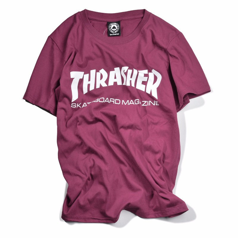 New thrasher T Shirt Men Skateboards tee Short Sleeve skate Tshirts Tops Hip Hop T shirt homme Man Magazine trasher T shirts