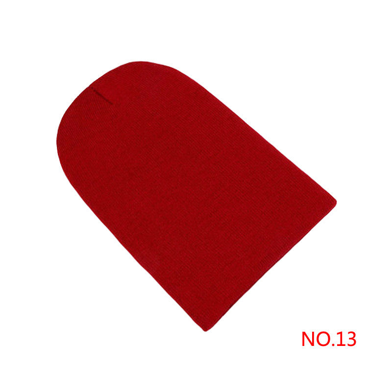 Winter Warm Unsex Knitting Women Men Wool Fluorescence Color Sport Outdoors Tabby Solid Elastic Beanie Hedging Hat Hats