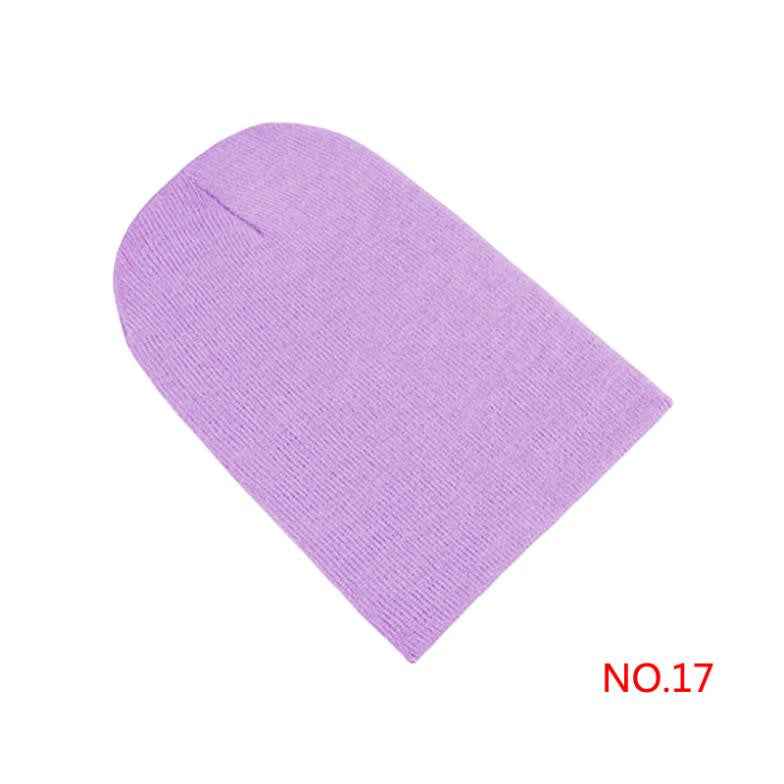 Winter Warm Unsex Knitting Women Men Wool Fluorescence Color Sport Outdoors Tabby Solid Elastic Beanie Hedging Hat Hats