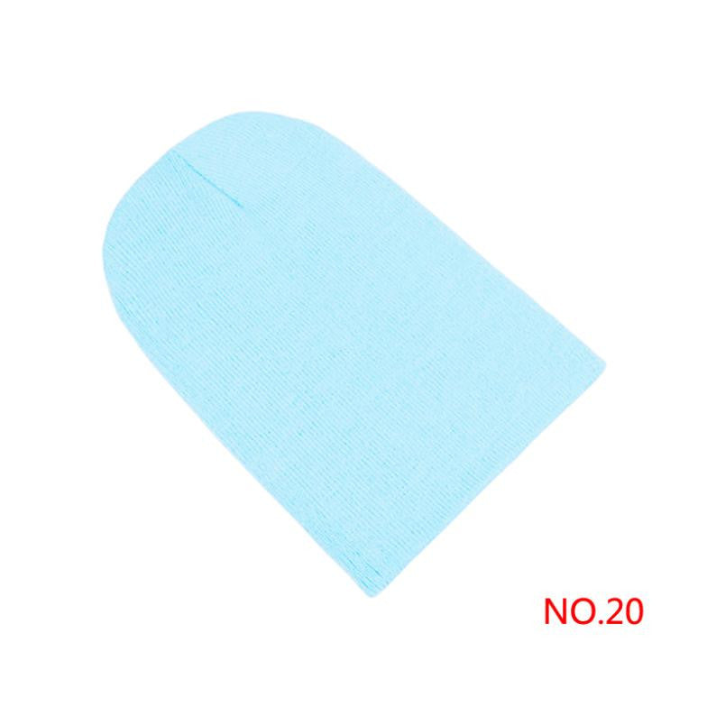 Winter Warm Unsex Knitting Women Men Wool Fluorescence Color Sport Outdoors Tabby Solid Elastic Beanie Hedging Hat Hats