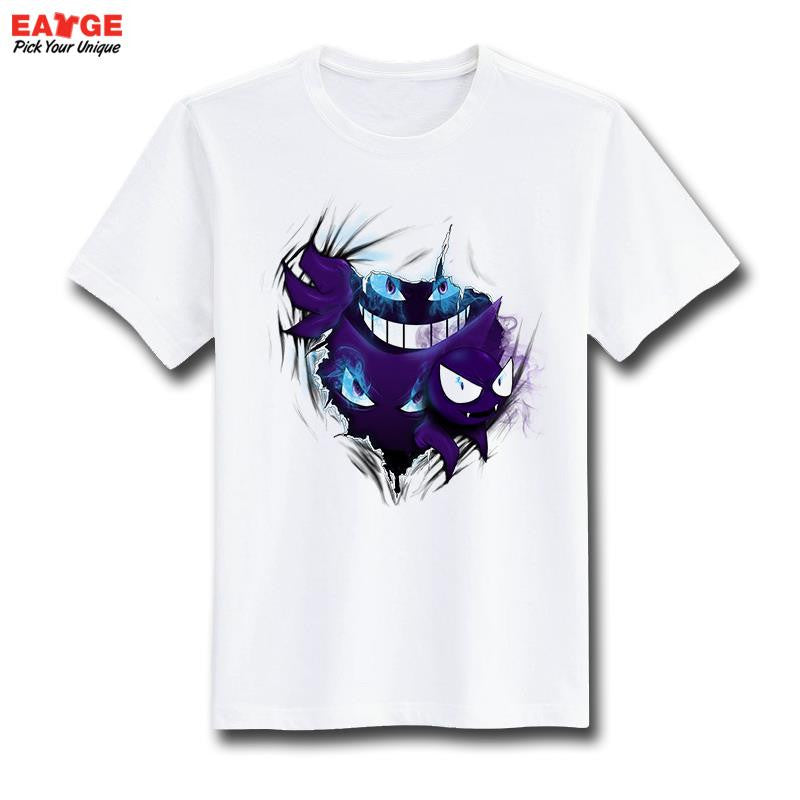 Pokemon Go T Shirt Fashion New Design Pikachu Funny Cool T-shirt Short Sleeve Anime White Printed Tshirt Men Unisex Tee