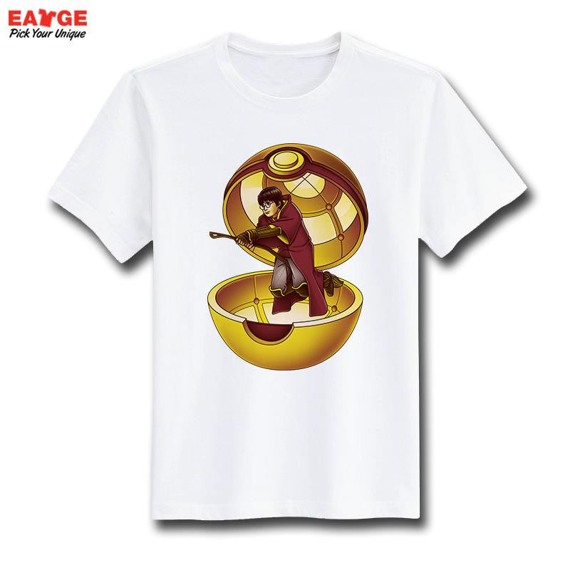 Pokemon Go T Shirt Fashion New Design Pikachu Funny Cool T-shirt Short Sleeve Anime White Printed Tshirt Men Unisex Tee