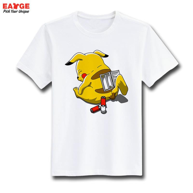 Pokemon Go T Shirt Fashion New Design Pikachu Funny Cool T-shirt Short Sleeve Anime White Printed Tshirt Men Unisex Tee