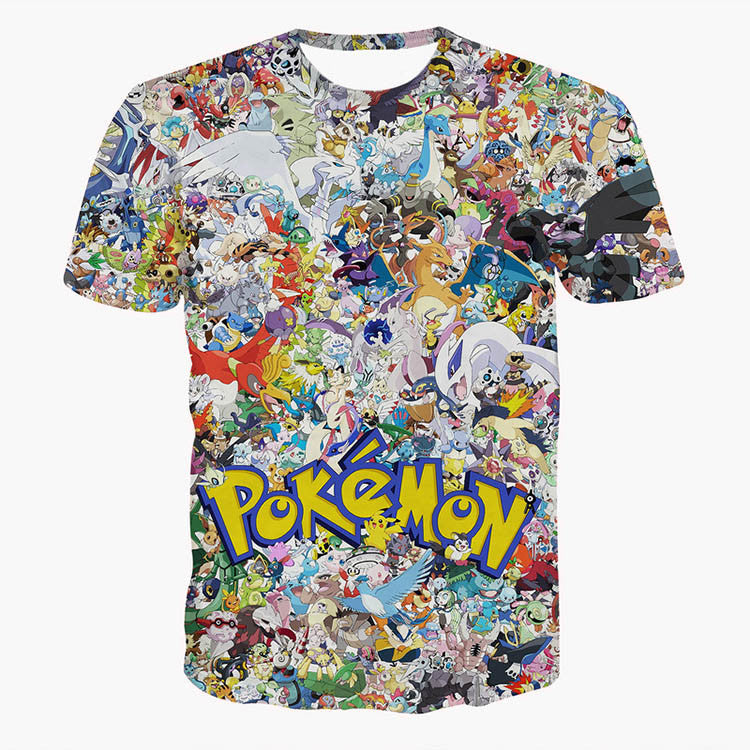 2016 Letskeep Mens 3D anime Pokemon Go t shirt cartoon Pikachu plus size t-shirts unisex breathable tshirt homme S-3XL,MA174