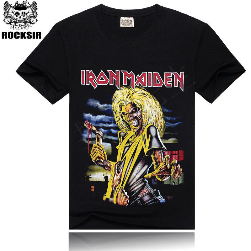 Tshirt Fashion 2016 Iron Maiden 3D Print T shirt Brand Clothing anime Novelty Iron Man Hip Hop Men's T-shirts Mens Cotton Casual