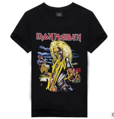 Tshirt Fashion 2016 Iron Maiden 3D Print T shirt Brand Clothing anime Novelty Iron Man Hip Hop Men's T-shirts Mens Cotton Casual
