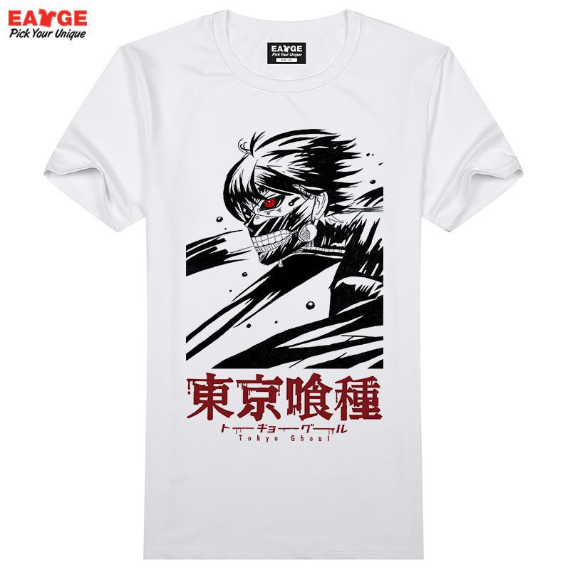[EATGE] Tokyo Ghoul T-shirt Top Fashion Brand Japanese Anime T shirt Printed Casual Style Tshirt Men Women Top Cool Design Tee