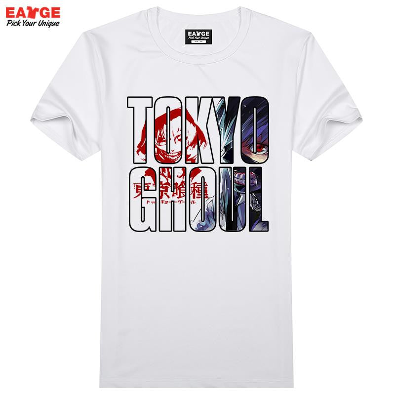 [EATGE] Tokyo Ghoul T-shirt Top Fashion Brand Japanese Anime T shirt Printed Casual Style Tshirt Men Women Top Cool Design Tee