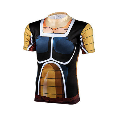 2016 Fashion Brand Anime Dragon Ball Z Vegeta T Shirt Men Super Saiyan Goku Fitness Cosplay 3D Printed T-Shirts tshirt