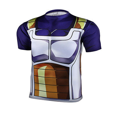 2016 Fashion Brand Anime Dragon Ball Z Vegeta T Shirt Men Super Saiyan Goku Fitness Cosplay 3D Printed T-Shirts tshirt