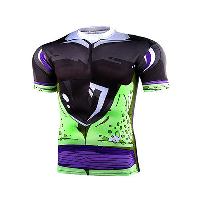 2016 Fashion Brand Anime Dragon Ball Z Vegeta T Shirt Men Super Saiyan Goku Fitness Cosplay 3D Printed T-Shirts tshirt