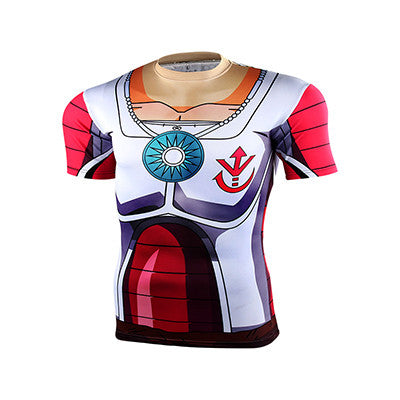 2016 Fashion Brand Anime Dragon Ball Z Vegeta T Shirt Men Super Saiyan Goku Fitness Cosplay 3D Printed T-Shirts tshirt