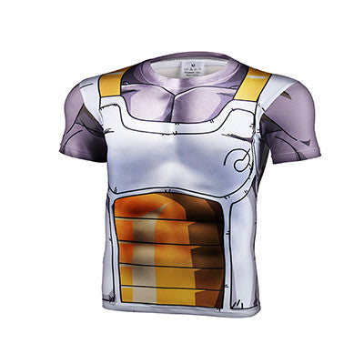 2016 Fashion Brand Anime Dragon Ball Z Vegeta T Shirt Men Super Saiyan Goku Fitness Cosplay 3D Printed T-Shirts tshirt