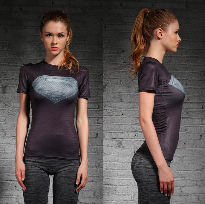 Captain America 3D Printed T-shirts Women Compression Shirt Slim Short Sleeve marvel Cosplay Costume For Ladies Tops Female