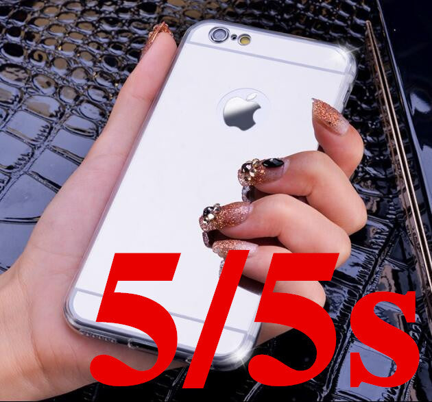 High Quality Fashion Deluxe Electroplating Mirror TPU Clear Soft Phone Case Cover for iPhone 4 4S 5 5S 6S 6 7 Plus Case Cover