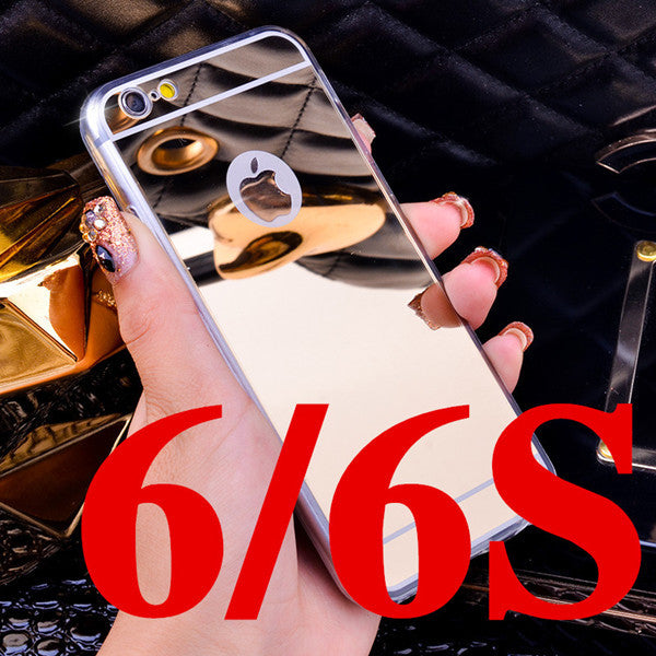 High Quality Fashion Deluxe Electroplating Mirror TPU Clear Soft Phone Case Cover for iPhone 4 4S 5 5S 6S 6 7 Plus Case Cover