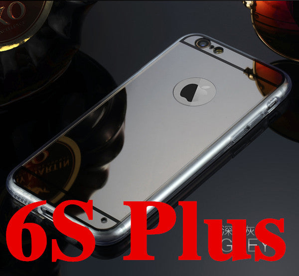 High Quality Fashion Deluxe Electroplating Mirror TPU Clear Soft Phone Case Cover for iPhone 4 4S 5 5S 6S 6 7 Plus Case Cover