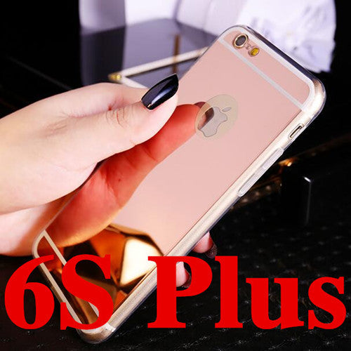 High Quality Fashion Deluxe Electroplating Mirror TPU Clear Soft Phone Case Cover for iPhone 4 4S 5 5S 6S 6 7 Plus Case Cover