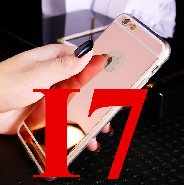 High Quality Fashion Deluxe Electroplating Mirror TPU Clear Soft Phone Case Cover for iPhone 4 4S 5 5S 6S 6 7 Plus Case Cover