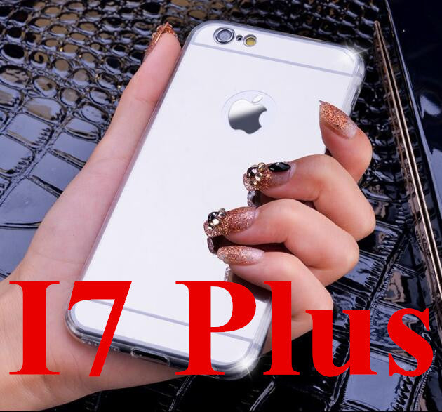 High Quality Fashion Deluxe Electroplating Mirror TPU Clear Soft Phone Case Cover for iPhone 4 4S 5 5S 6S 6 7 Plus Case Cover