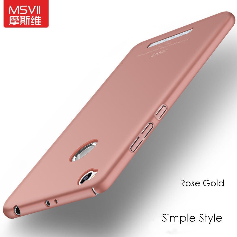 MSVII Coque For Xiaomi Redmi 3 Pro Case Hard Frosted PC Back Cover 360 Full Protection Housing For Xiaomi Redmi 3s 10 Styles