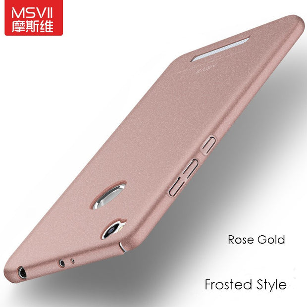 MSVII Coque For Xiaomi Redmi 3 Pro Case Hard Frosted PC Back Cover 360 Full Protection Housing For Xiaomi Redmi 3s 10 Styles