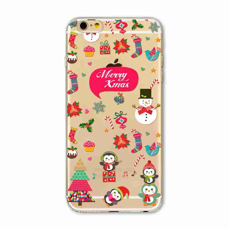 New Christmas Panda Pineapple Girl Case for iphone 6 6s Plus 6Plus 5 5s SE soft silicone Protector Cover fundas bag capa Cases
