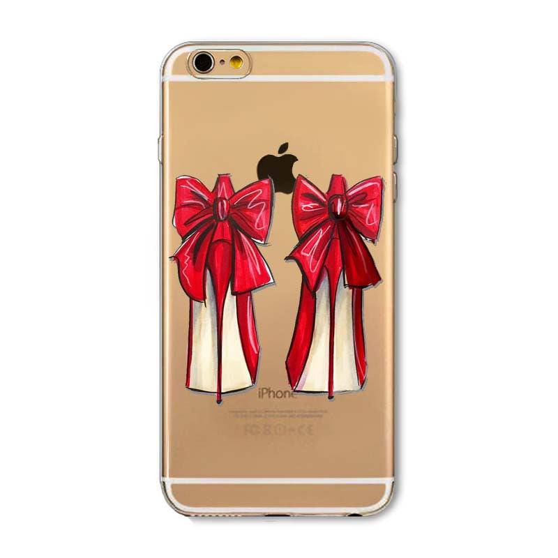 New Christmas Panda Pineapple Girl Case for iphone 6 6s Plus 6Plus 5 5s SE soft silicone Protector Cover fundas bag capa Cases