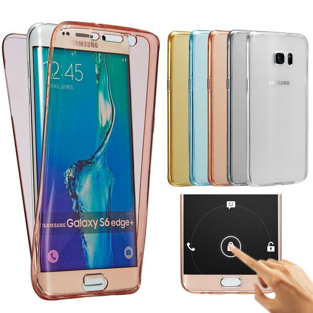 For Samsung Galaxy A3 A5 A7 J5 J7 2016 J1 J3 Grand Prime S4 S5 S6 S7 Edge Case Soft TPU Full body Protective Clear Cover Cases