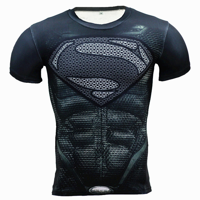 New Fitness Compression Shirt Men Anime Superhero Punisher Skull Captain Americ Superman 3D T Shirt Bodybuilding Crossfit tshirt
