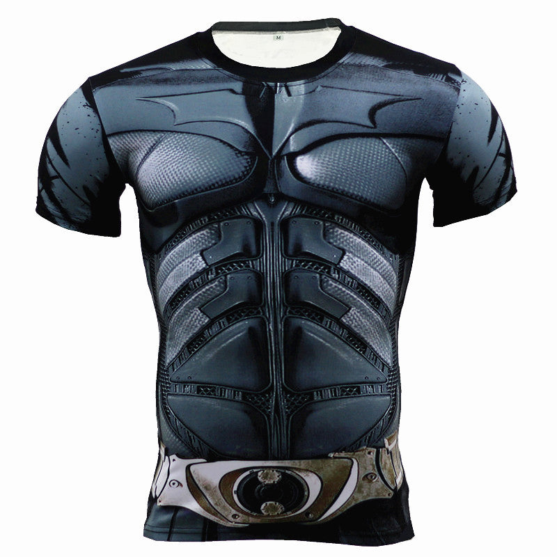 New Fitness Compression Shirt Men Anime Superhero Punisher Skull Captain Americ Superman 3D T Shirt Bodybuilding Crossfit tshirt