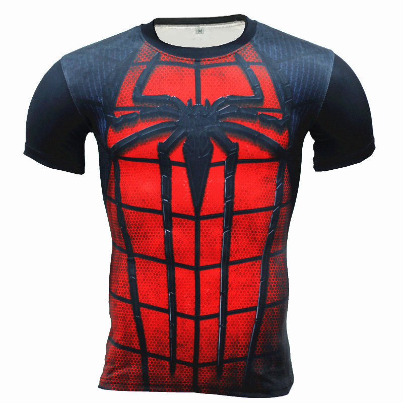 New Fitness Compression Shirt Men Anime Superhero Punisher Skull Captain Americ Superman 3D T Shirt Bodybuilding Crossfit tshirt