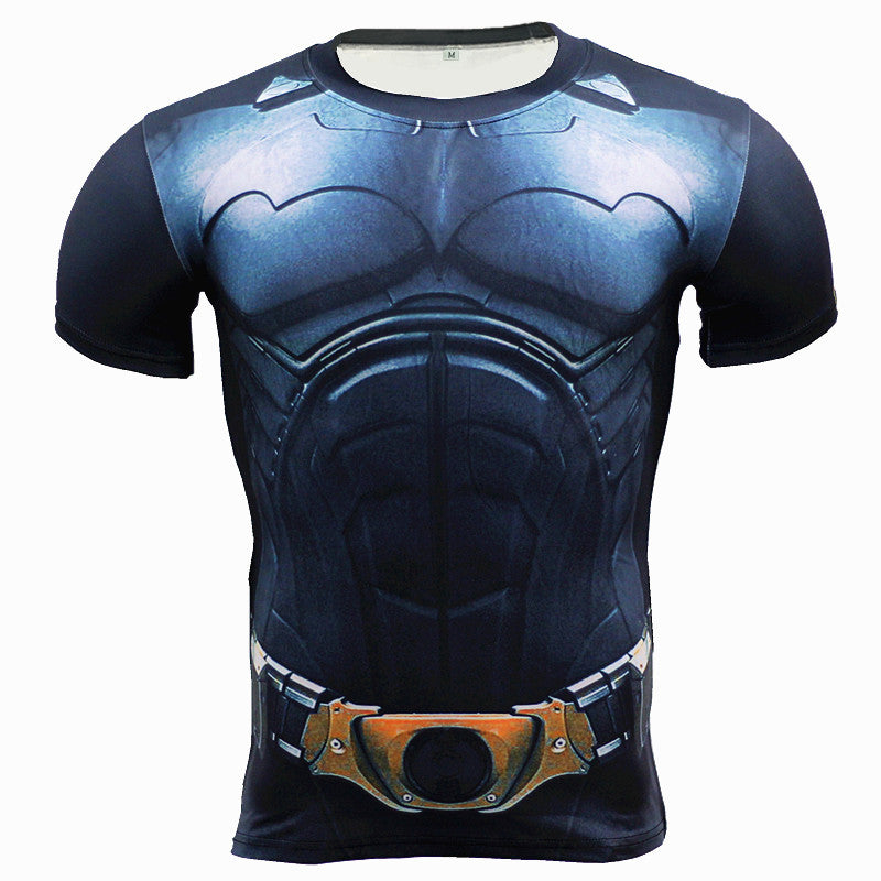 New Fitness Compression Shirt Men Anime Superhero Punisher Skull Captain Americ Superman 3D T Shirt Bodybuilding Crossfit tshirt