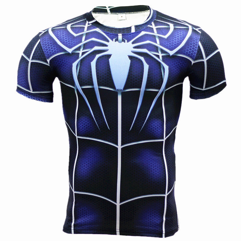 New Fitness Compression Shirt Men Anime Superhero Punisher Skull Captain Americ Superman 3D T Shirt Bodybuilding Crossfit tshirt