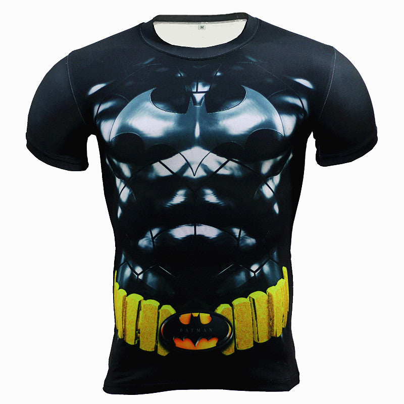 New Fitness Compression Shirt Men Anime Superhero Punisher Skull Captain Americ Superman 3D T Shirt Bodybuilding Crossfit tshirt