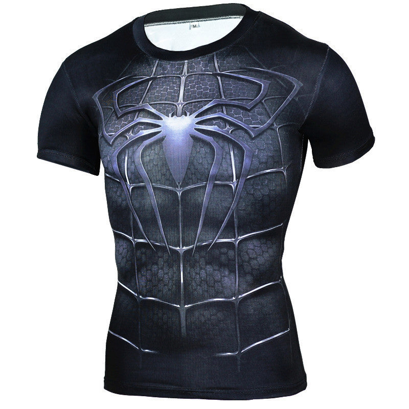 New Fitness Compression Shirt Men Anime Superhero Punisher Skull Captain Americ Superman 3D T Shirt Bodybuilding Crossfit tshirt