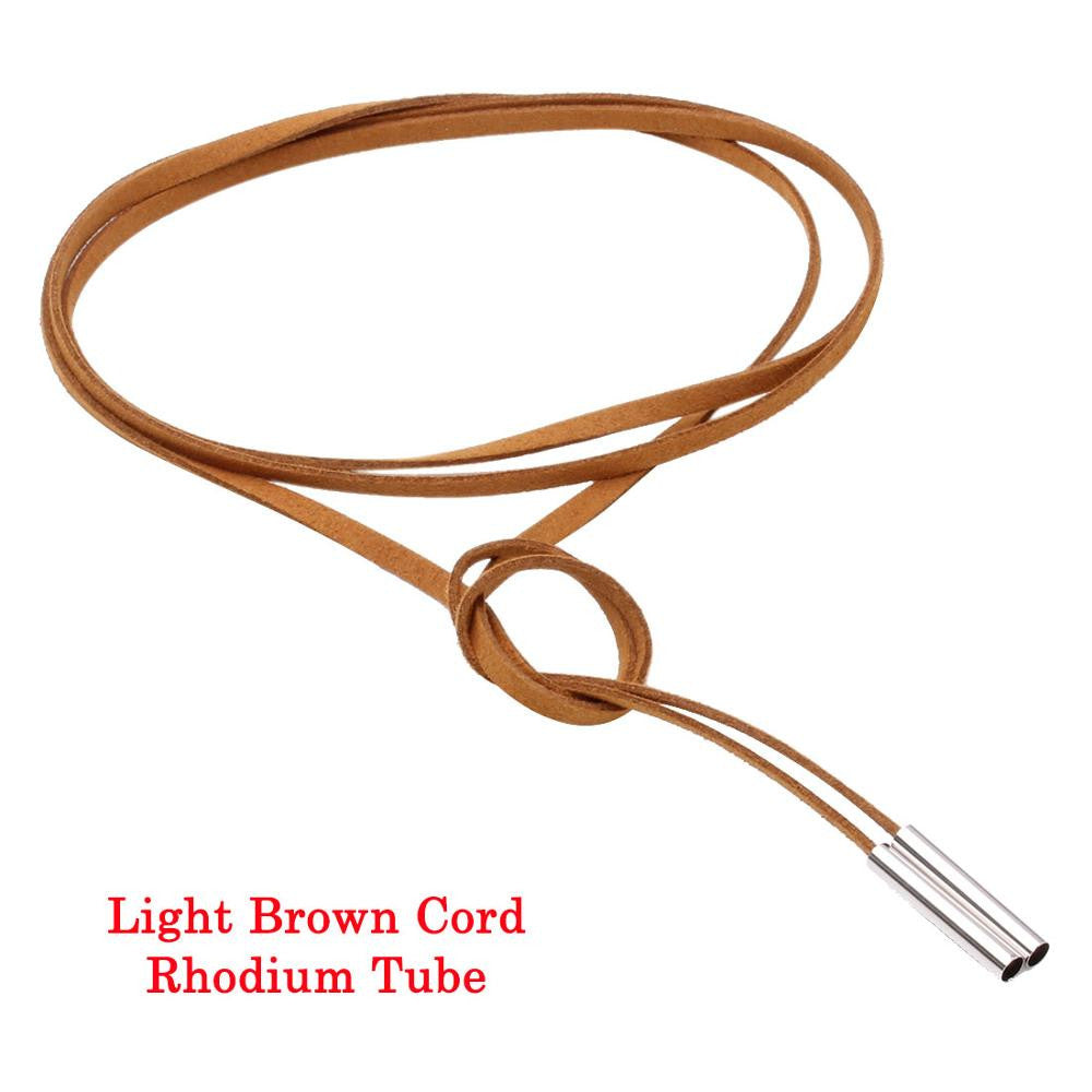 2016 New Fashion Long Black/Brown Velvet Choker Necklace Women Steampunk Gold/Rhodium Tube Collar Necklaces Ras De Cou F3916