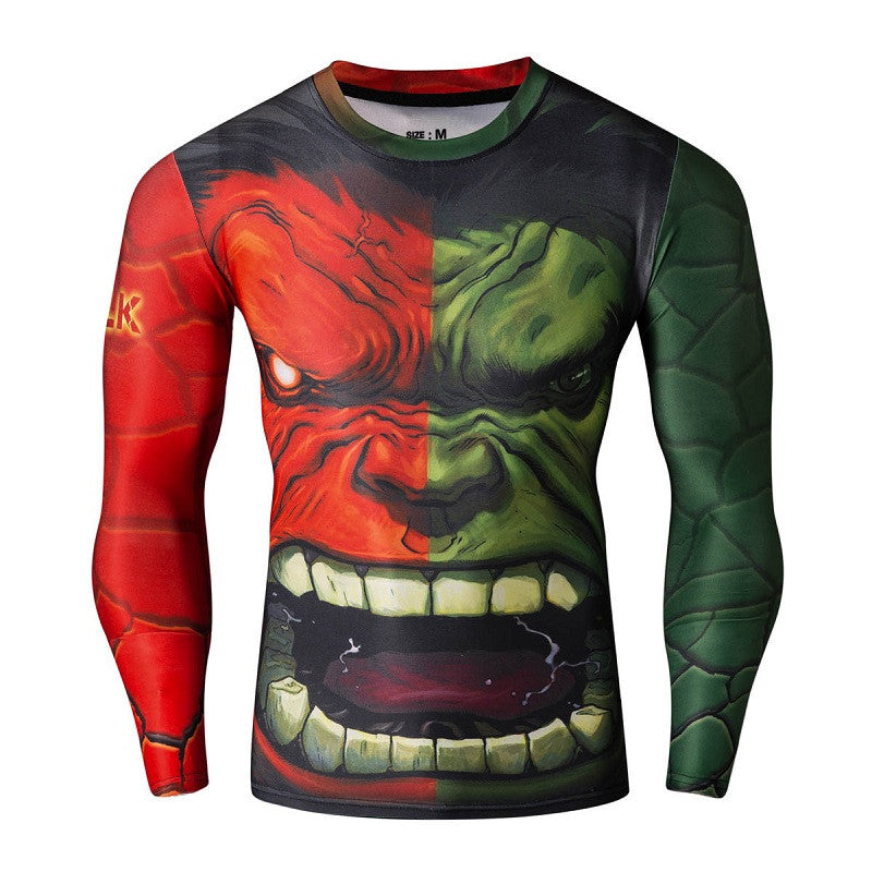 2016New Fashion Fitness Compression Shirt Men Cosplay Male Crossfit Plus Size Bodybuilding 3D Printed Batman Superman Tshirt