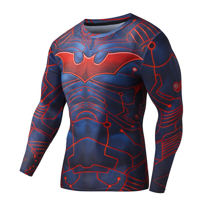 2016New Fashion Fitness Compression Shirt Men Cosplay Male Crossfit Plus Size Bodybuilding 3D Printed Batman Superman Tshirt