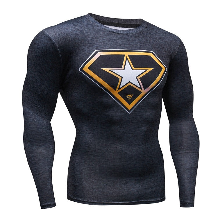 2016New Fashion Fitness Compression Shirt Men Cosplay Male Crossfit Plus Size Bodybuilding 3D Printed Batman Superman Tshirt